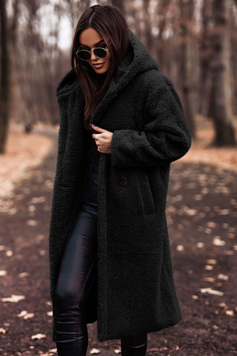 Amandine | Lange teddy jas met oversized pasvorm voor dames