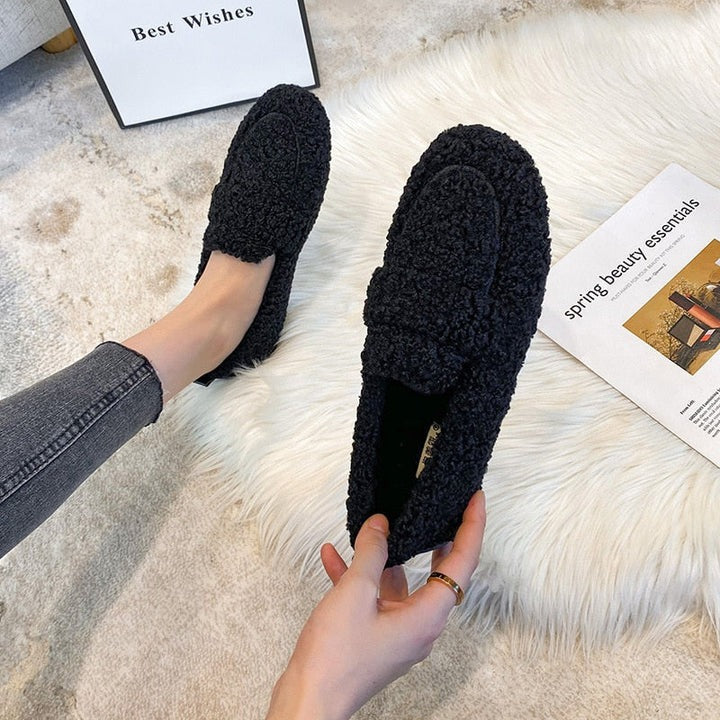Lyra | Warme wollen pantoffels met antislip voor dames