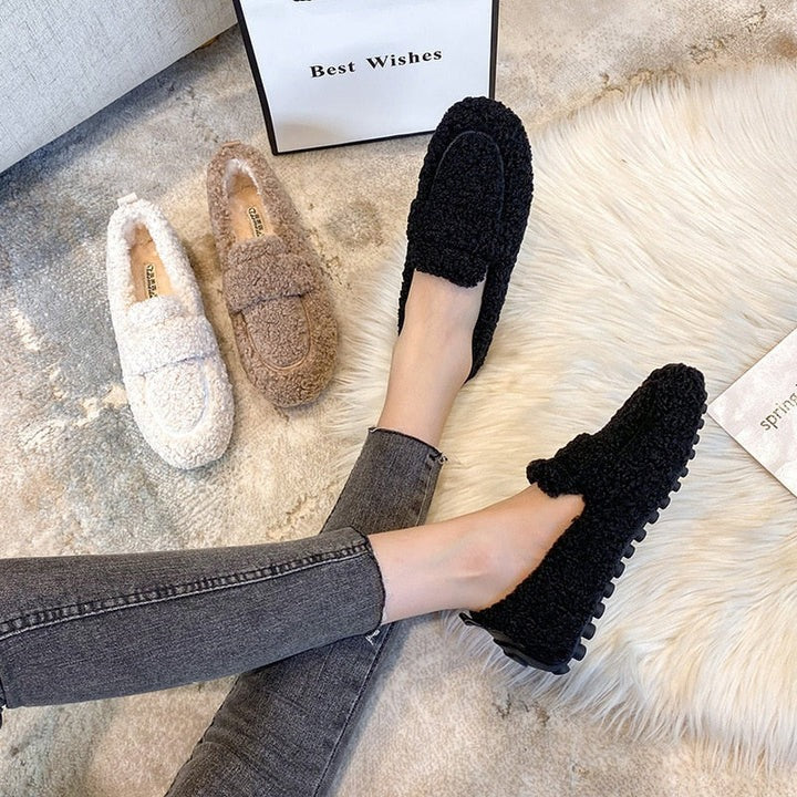 Lyra | Warme wollen pantoffels met antislip voor dames